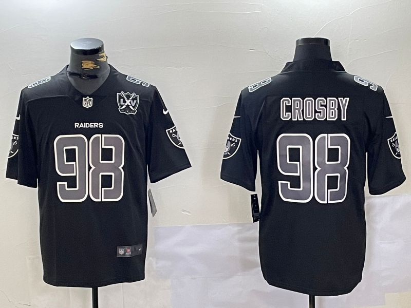 Men Oakland Raiders #98 Crosby Black Fashion Nike 2024 Limited NFL Jersey style 2->indianapolis colts->NFL Jersey